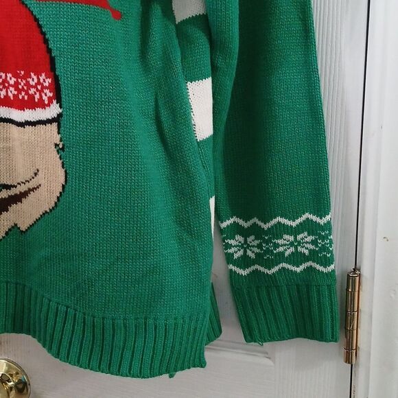 New Directions Ugly Sweater Cat Dashing through the NO holiday sweater Sz L NWOT - Picture 4 of 6